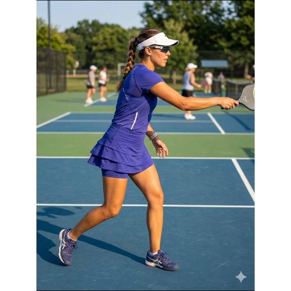 Athleta Electric Blue Athletic Mini Skirt With Shorts SMall